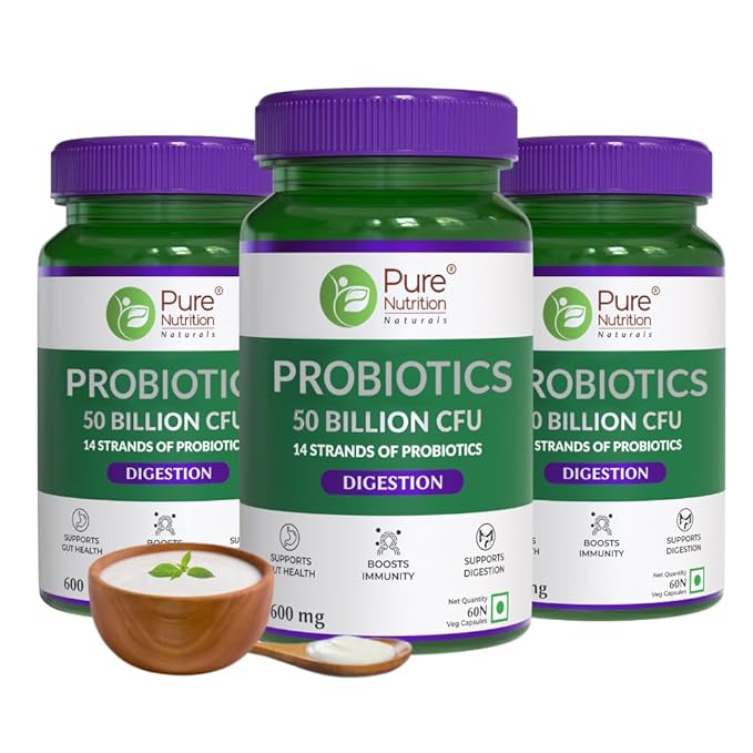 Pure Nutrition Probiotic Supplement, 50 Billion CFU, 60 Veg Capsules