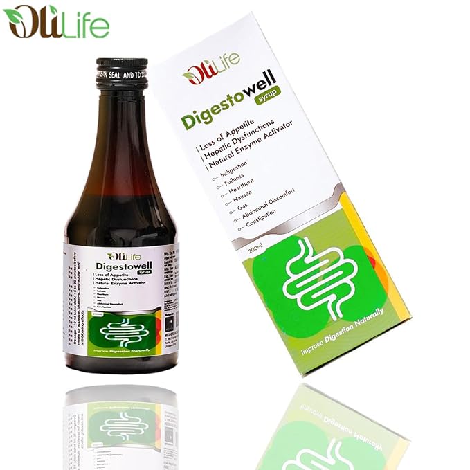 OliLife Digestowell Syrup 200 ml | Ayurvedic Digestive Tonic for Acidity, Gas, Bloating, Indigestion, Gut Comfort & Better Digestion