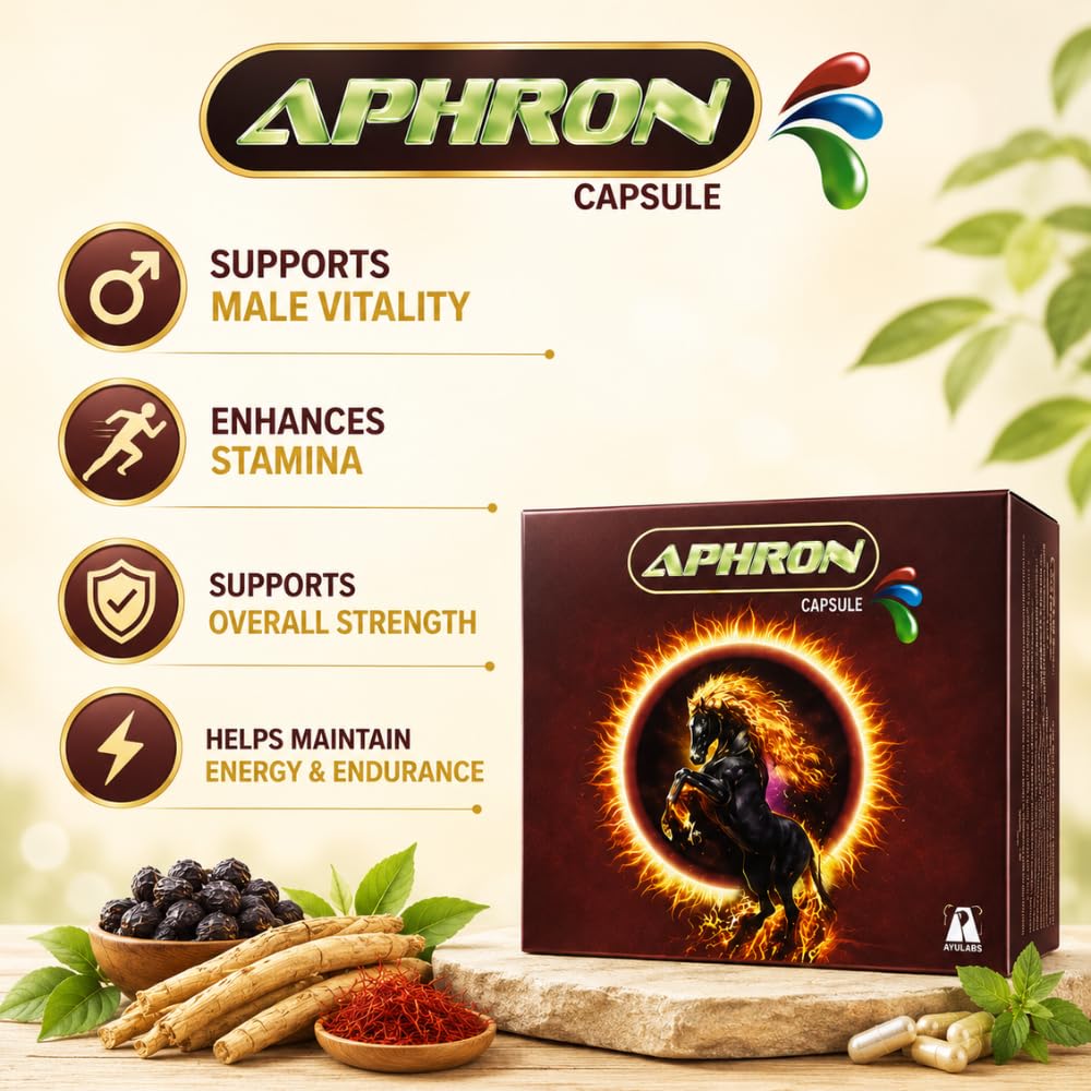 Ayulabs Aphron Capsule | Vitality, Stamina & Male Reproductive Care | Pack of 10 Capsules