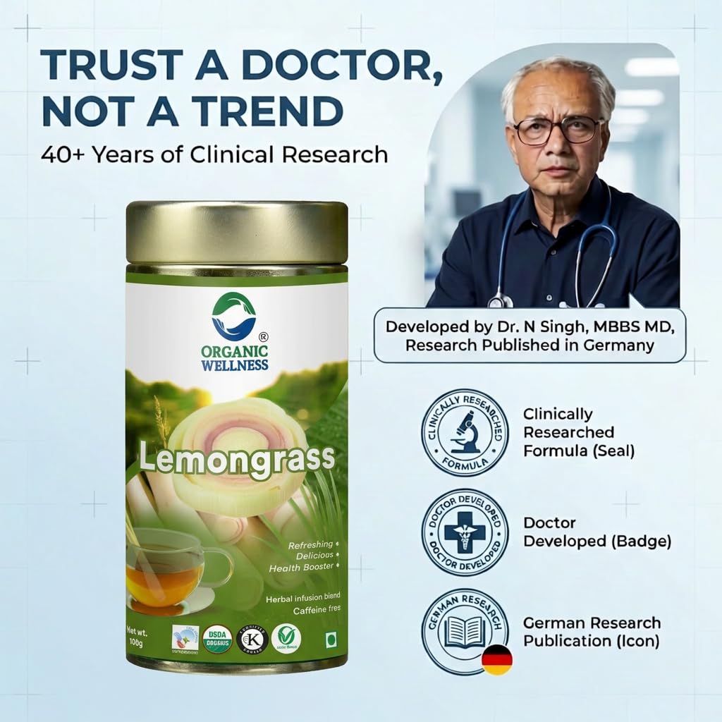 Organic Wellness Blossom Lemongrass 100 grams Tin Pack
