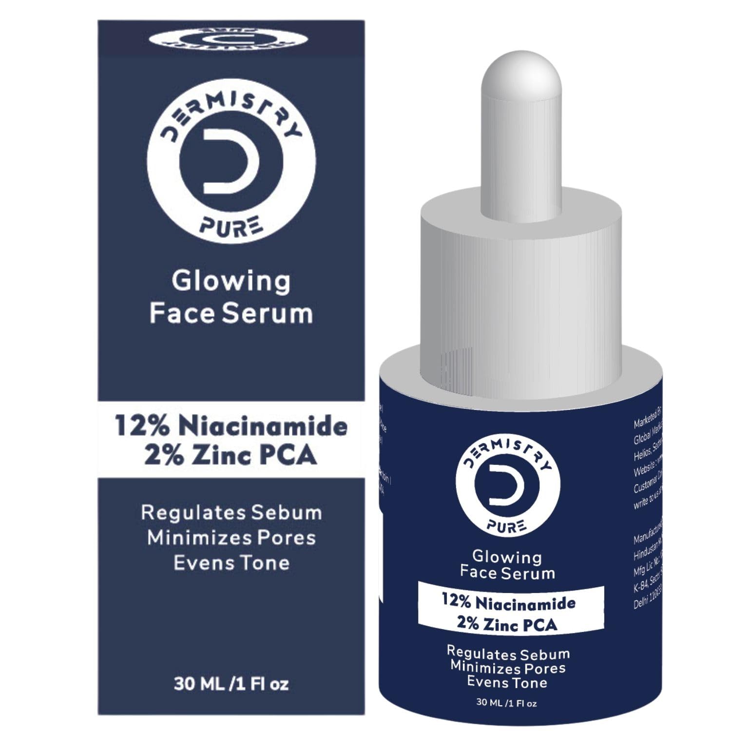 Dermistry Pure 12% Niacinamide 2% Zinc PCA Glowing Face Serum