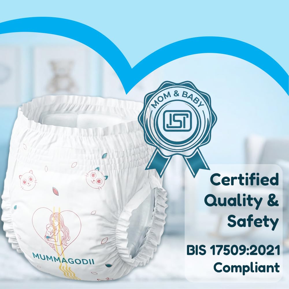 Baby Diaper Pants L Size | Deep Sleep Soft Gentle Fit | Ultra Absorbent & Skin Friendly | Wetness Indicator (Yellow to Blue) | Leak Protection Baby Pants | Pack of 1 | Ideal for 9–14 kg Babies