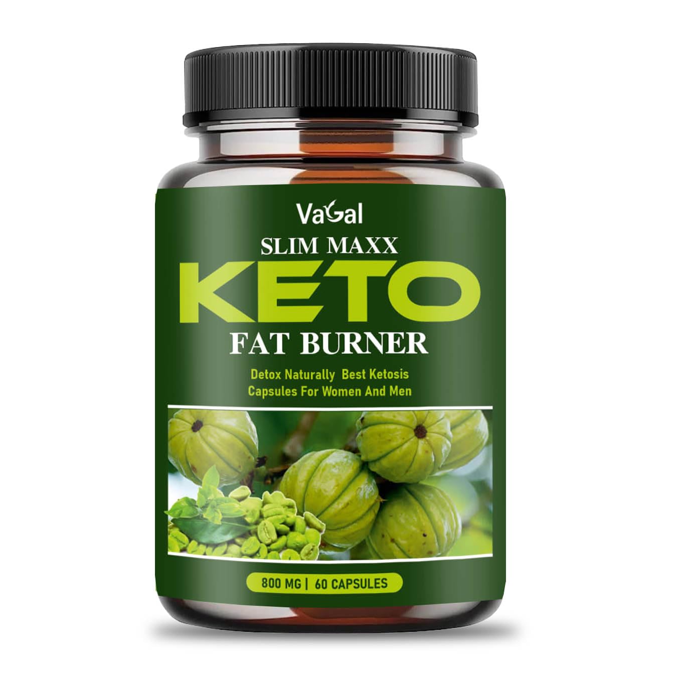 Vagal Keto Capsules 800mg - Premium Metabolic Support Complex with Green Tea (60 Count)