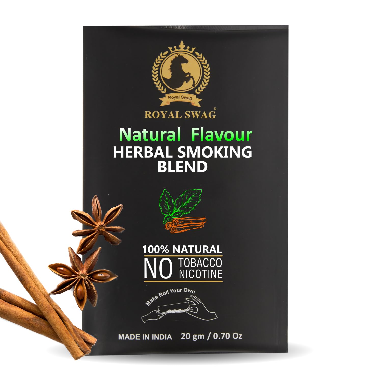 Royal Swag Herbal Smoking Mixture Natural Flavour - Tobacco Free (20g / 0.7 oz Pouch)
