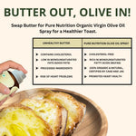 Pure Nutrition Combo Pack Of Virgin Coconut Oil & Virgin Olive Oil Spray - 200ml | 100% Organic | Low Calorie Cooking - 10X LESS Oil | For Coooking, Dressings, Baking & Air-Frying