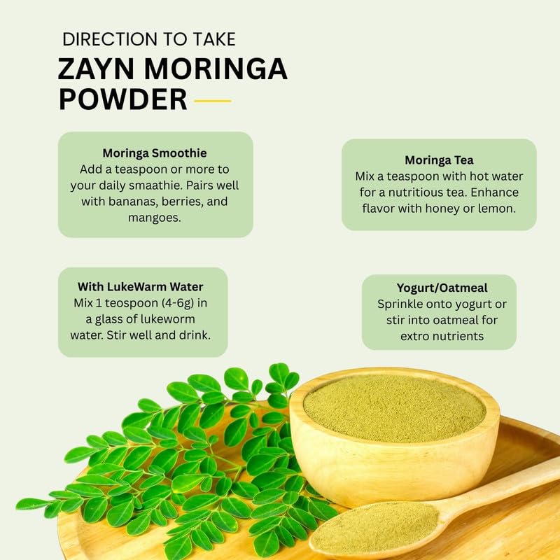 Zaynura Ayurveda Premium Organic Moringa Powder