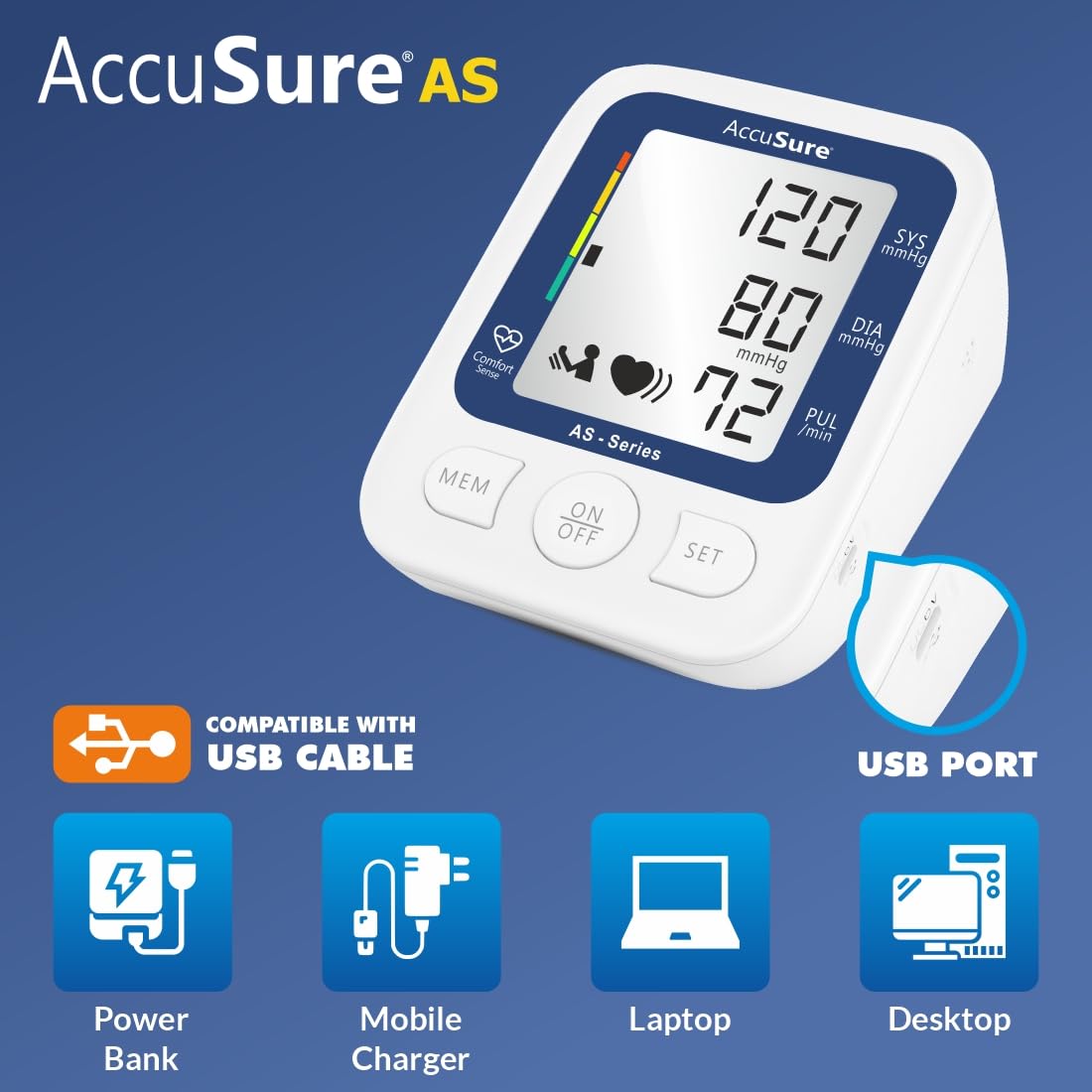 AccuSure AS Automatic Digital Blood Pressure Monitor