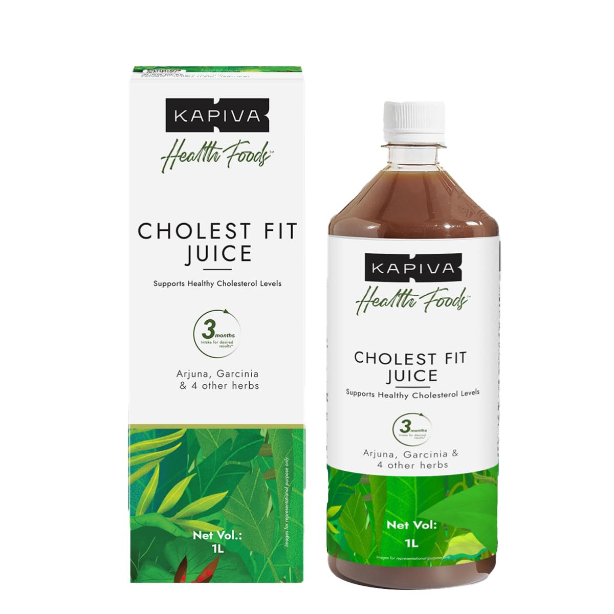 Kapiva Cholest Fit Juice (1000ml) - Ayurvedic Cholesterol Care with Arjuna & Garlic