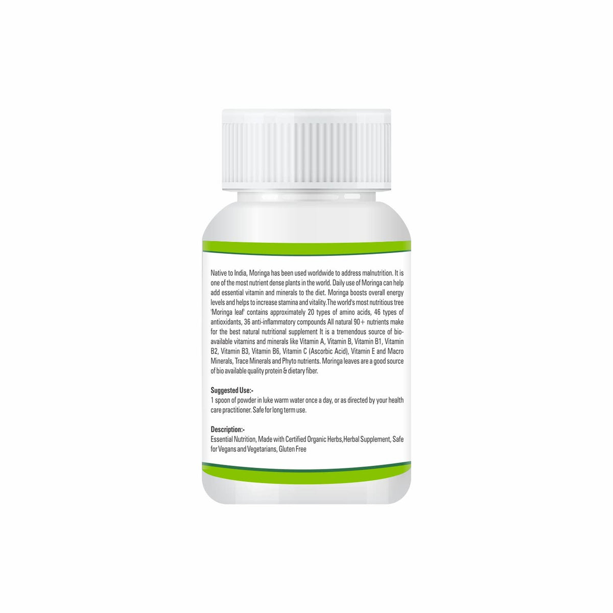 Zindagi Moringa Extract Capsules | Pure Moringa Leaf Extract Superfood Supplement (60 Capsules)