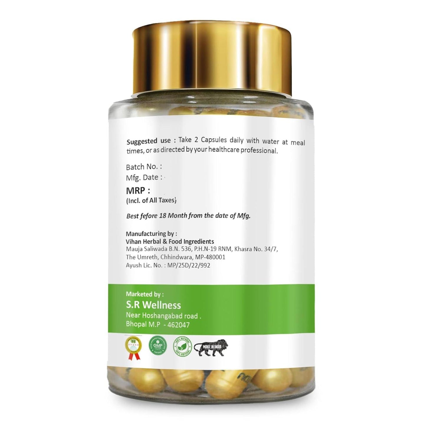 Vedavay Noni Extract Capsules, 60 Count, Support Overall Health, Boost Immunity Power, Detoxify Body, Ayurvedic Product