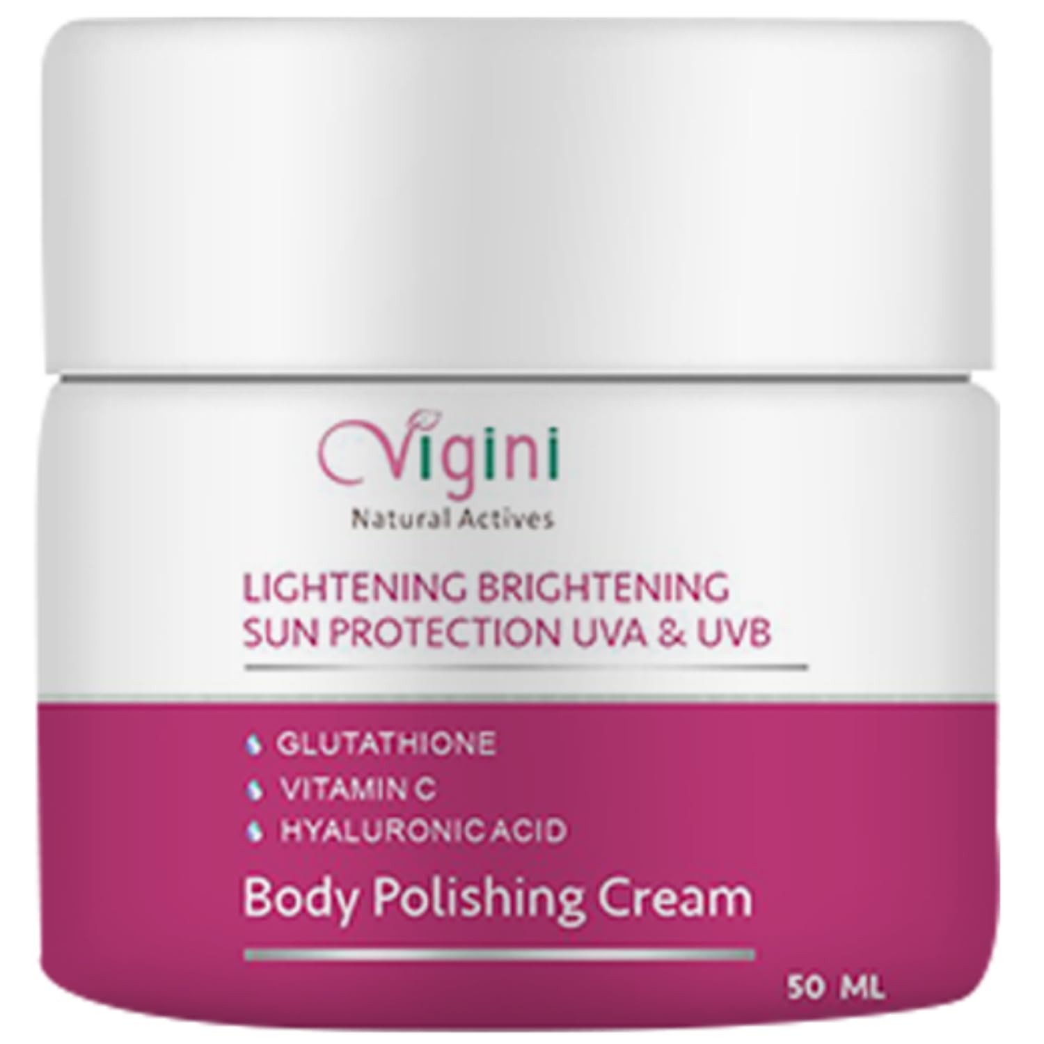 Vigini Natural Actives Skin Lightening Brightening Body Whitening Polishing Cream