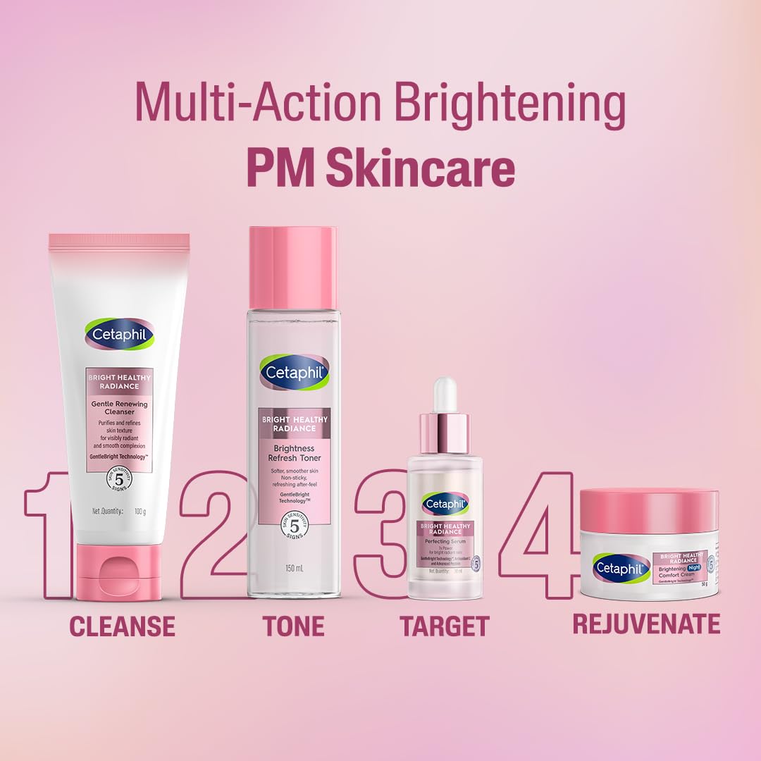 Cetaphil Brightening Night Comfort Cream | For Sensitive Skin - 50gm