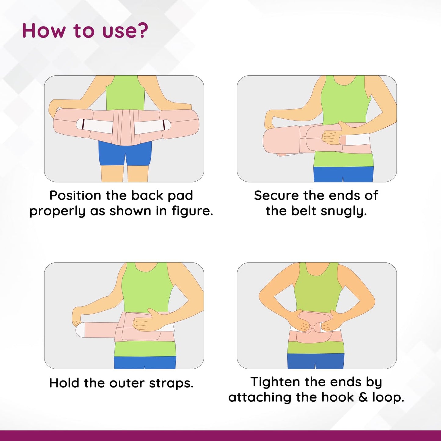 Flamingo Lumbar Sacro Belt | For Pain Relief | Supports Waist & Back
