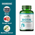 Simply Herbal Biotin 10000mcg Capsule With Keratin & Amino Acids for Hair, Skin & Nails (90 Capsules)