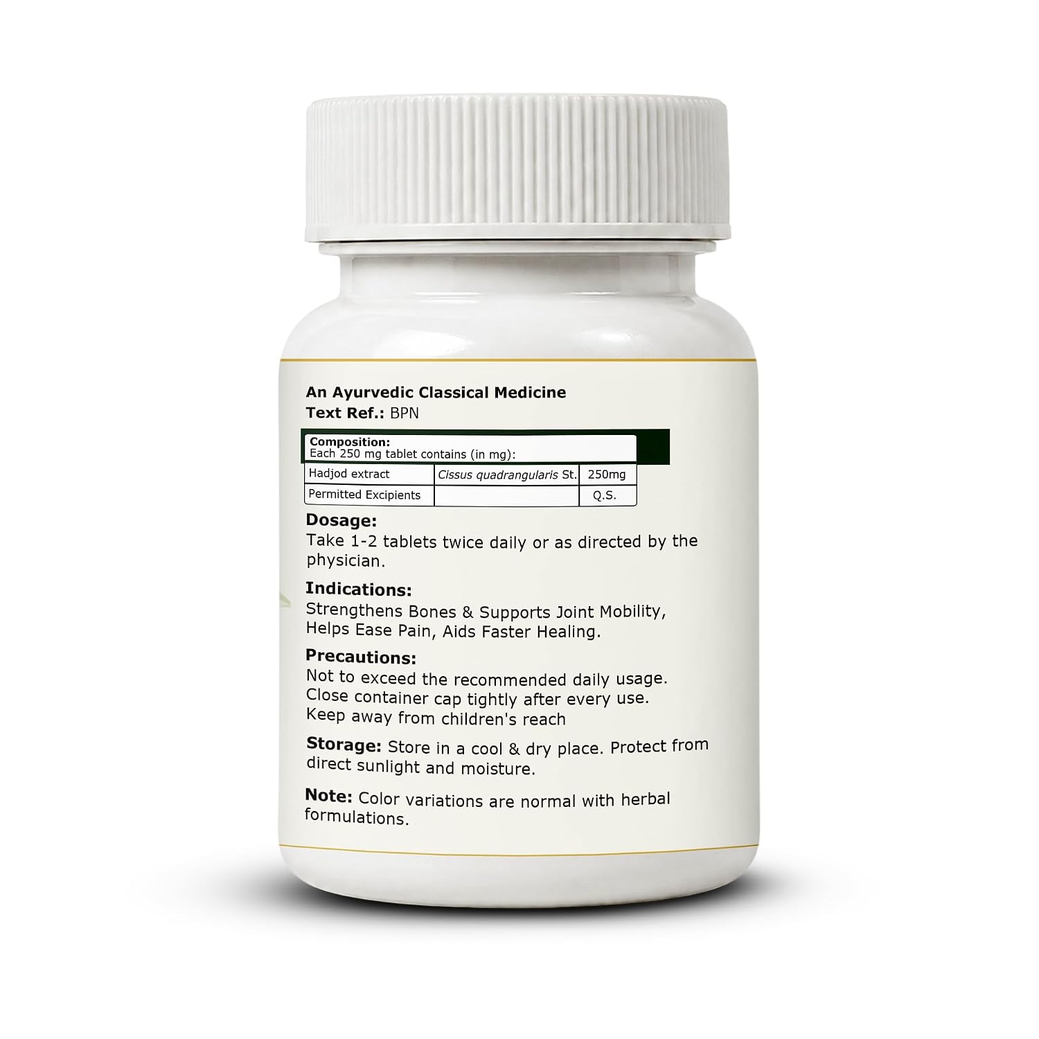 Pure Nutrition Hadjod Tablets (250mg | 90 Tablets)
