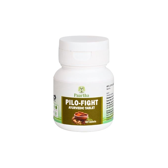 Paartha Pilo Fight Tablets – Ayurvedic Herbal Supplement for Digestive & Bowel Wellness Support – 60 Tablets