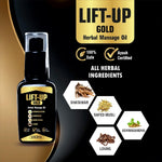 Vedavay Lift Up Gold Oil -  Massage Oil - 50ml for Men Performance Oil restores energy & hardens the relaxing muscles Ashwagandha, Safed Musli, Shatawar, Loung