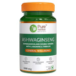 Pure Nutrition Ashwaginseng 60 Tablets | Ashwagandha & Ginseng Herbal Supplement | Stress & Energy Support