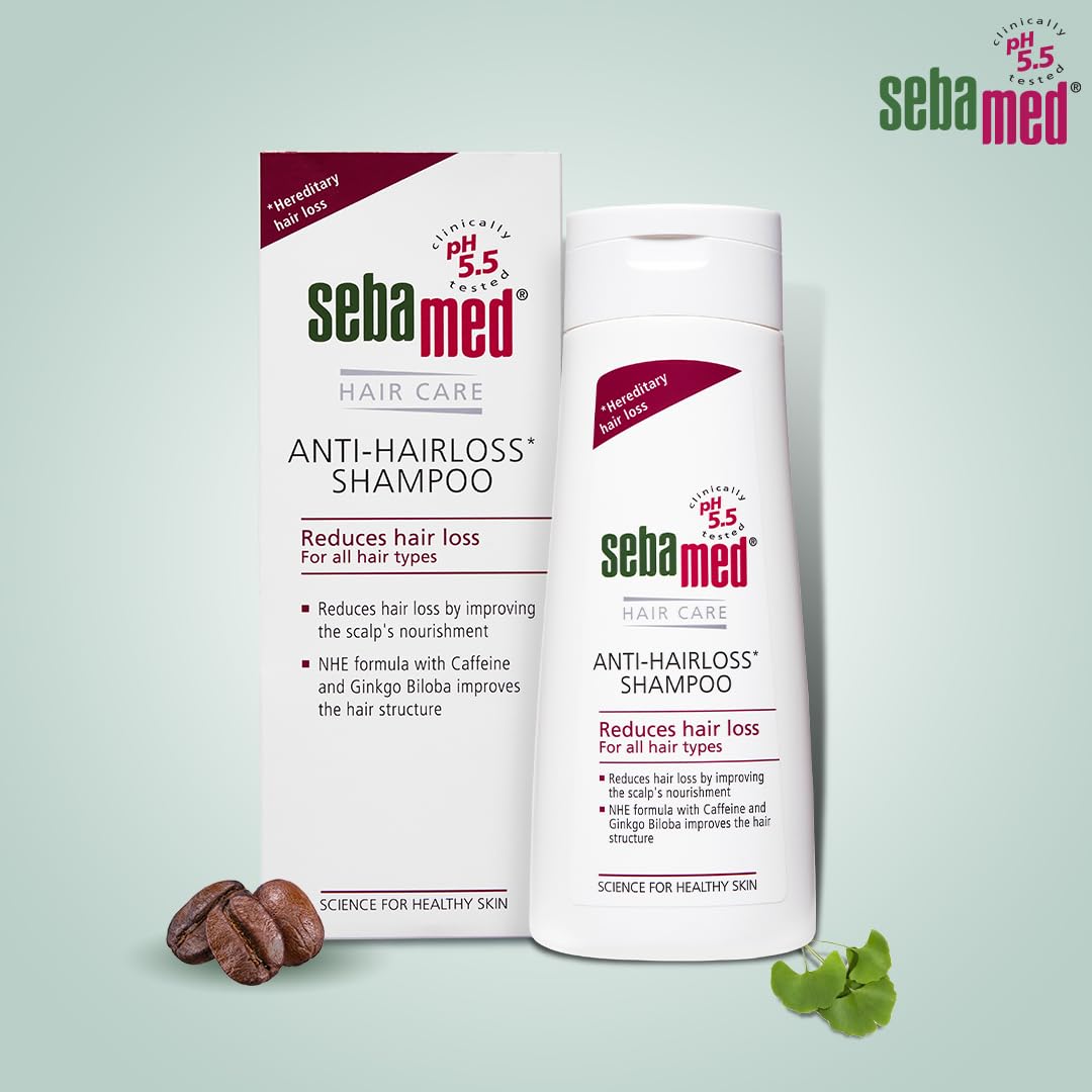 Sebamed Anti-Hairloss Shampoo with Caffeine & Ginko Biloba for Hair Care | For All Hair Types - 200ml