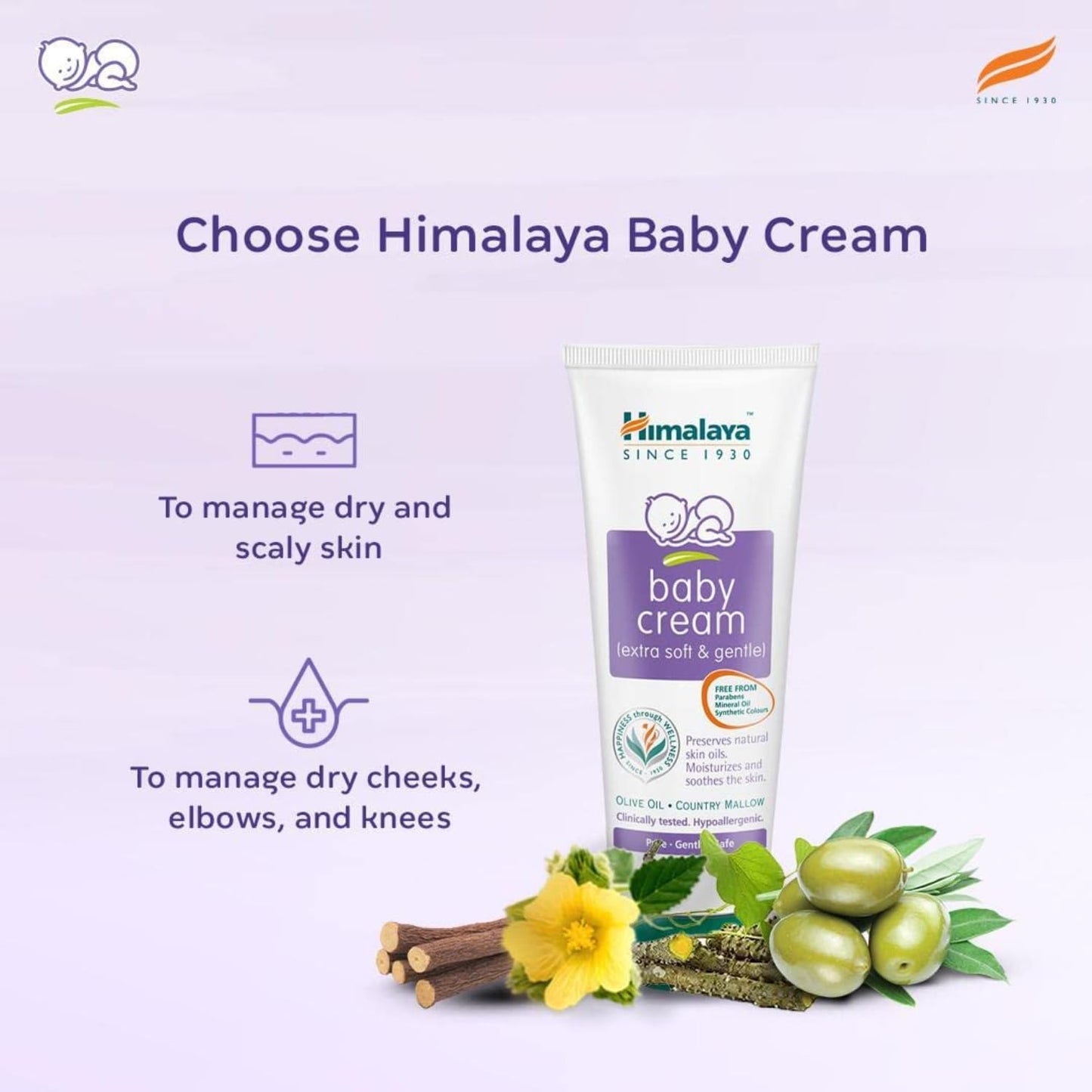 Himalaya Baby Cream | Moisturises & Soothes the Skin | Extra Soft & Gentle