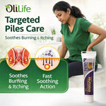 OliLife Anocurex Piles Cream 30g | Ayurvedic Herbal Relief for Piles, Hemorrhoids, Fissure & Fistula | Helps Reduce Pain, Burning, Itching & Swelling | Soothing Anal Care Ointment