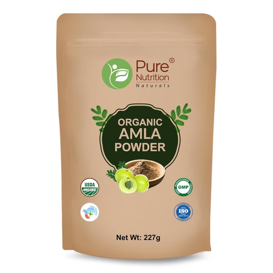 Pure Nutrition Organic Amla Powder - 227g | Supports Immunity, Digestion, and Hair Health