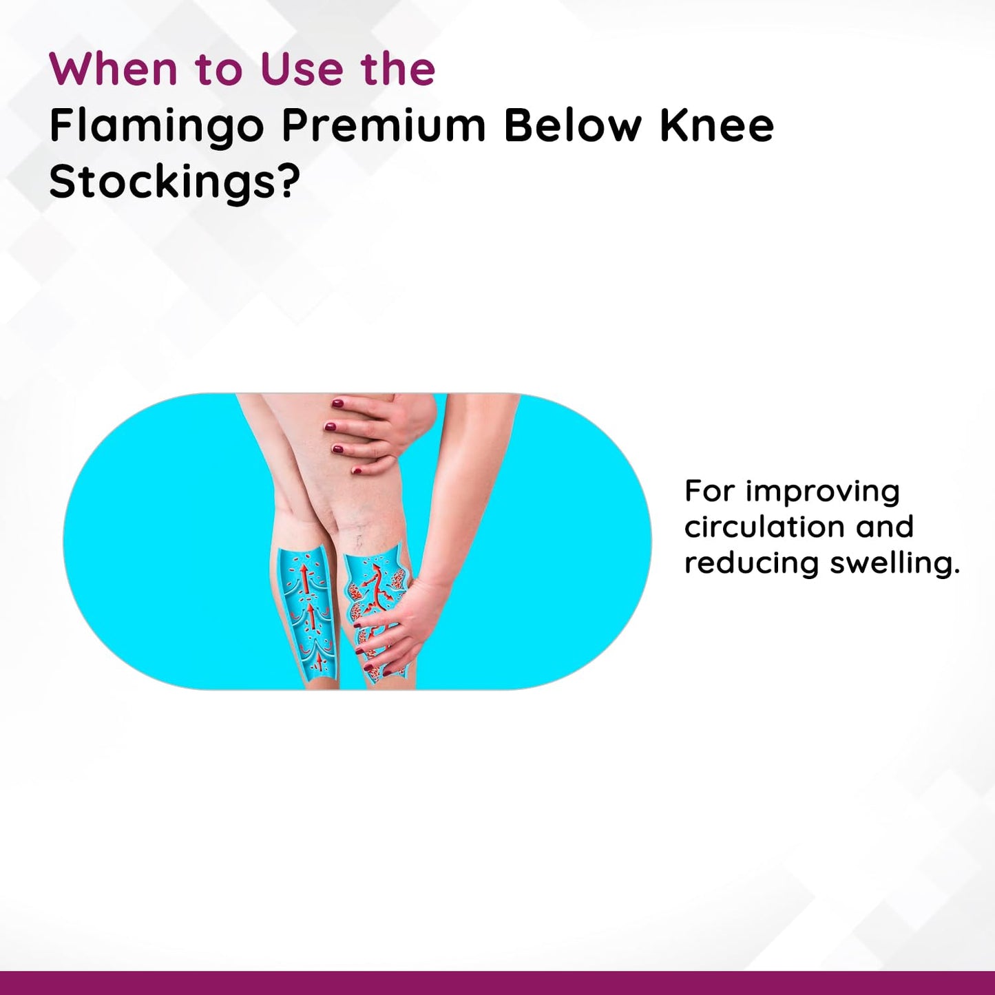 Flamingo Premium Below Knee Stockings Pair