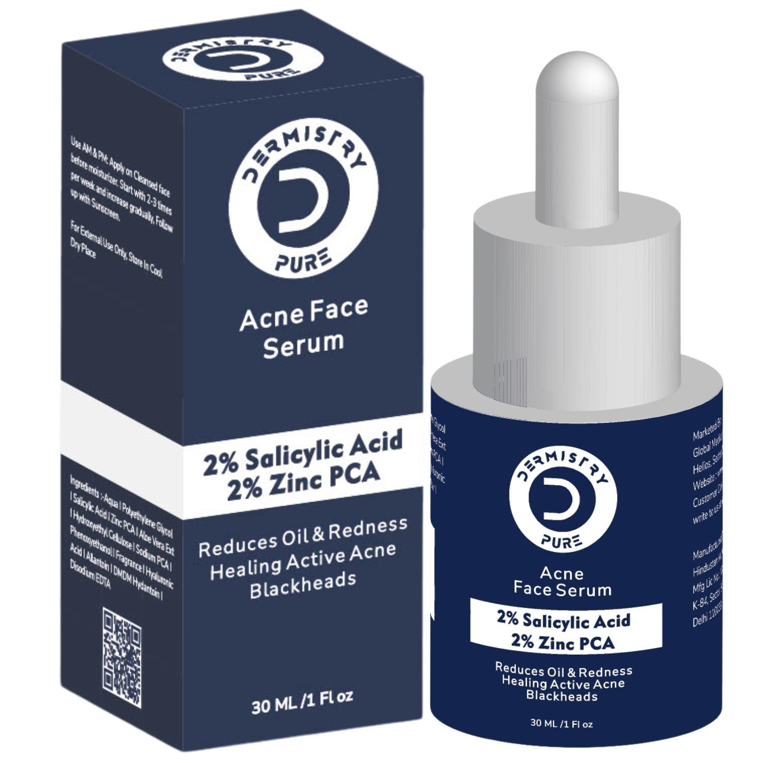 Dermistry Pure 2% Salicyclic Acid 2% Zinc PCA Acne Face Serum