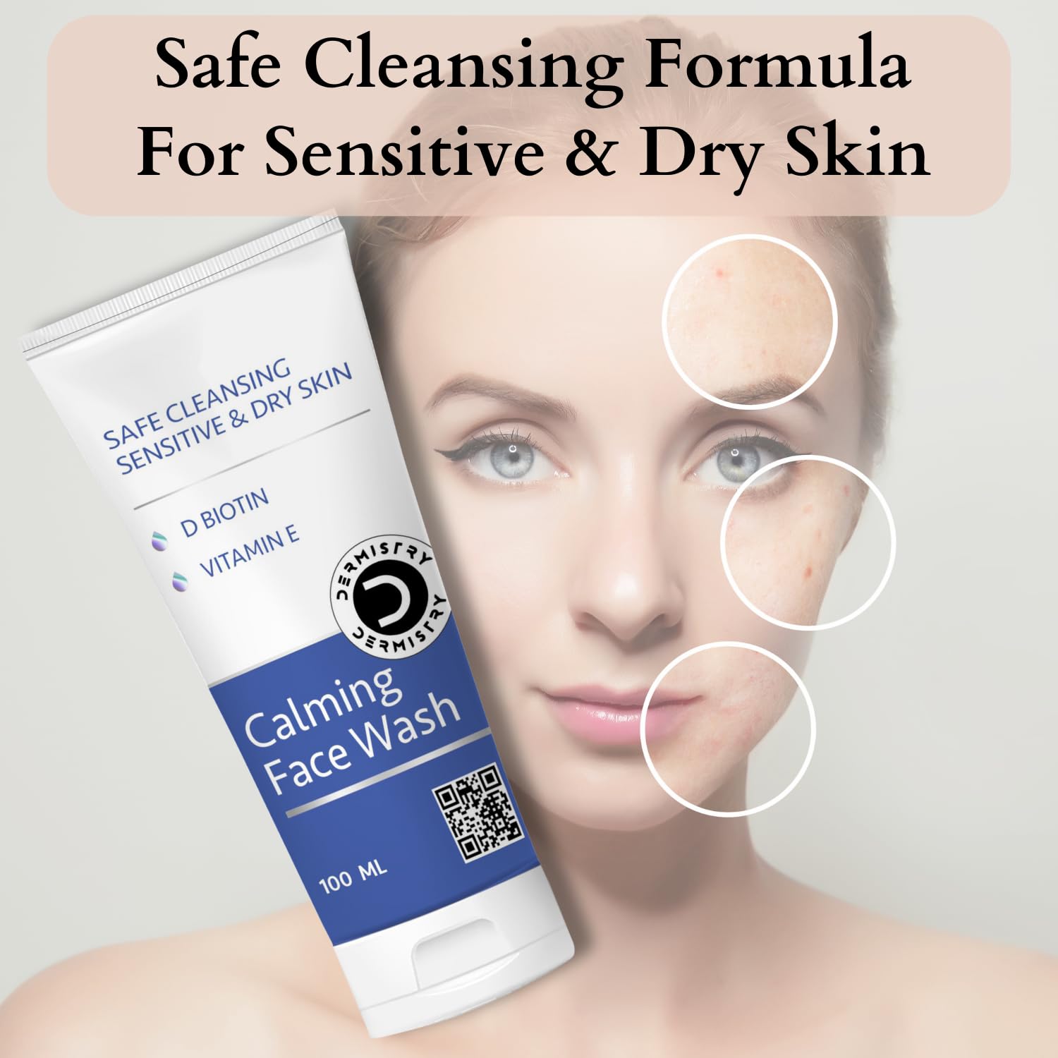 Dermistry Sensitive & Dry Skin Gentle Cleanser Calming Face Wash