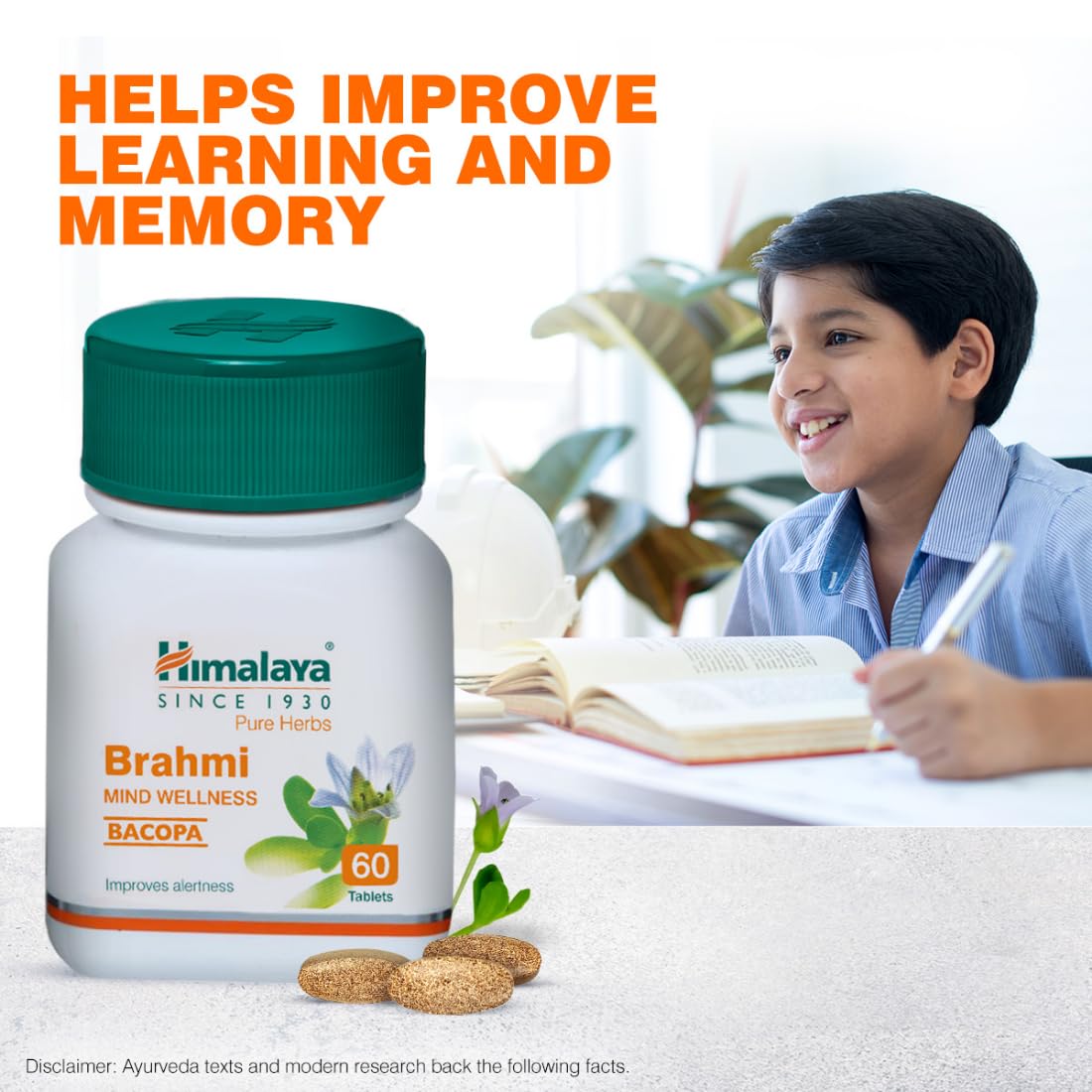 Himalaya Brahmi Tablets | Mind Wellness| Improve Alertness Tablet -  60 Tablets