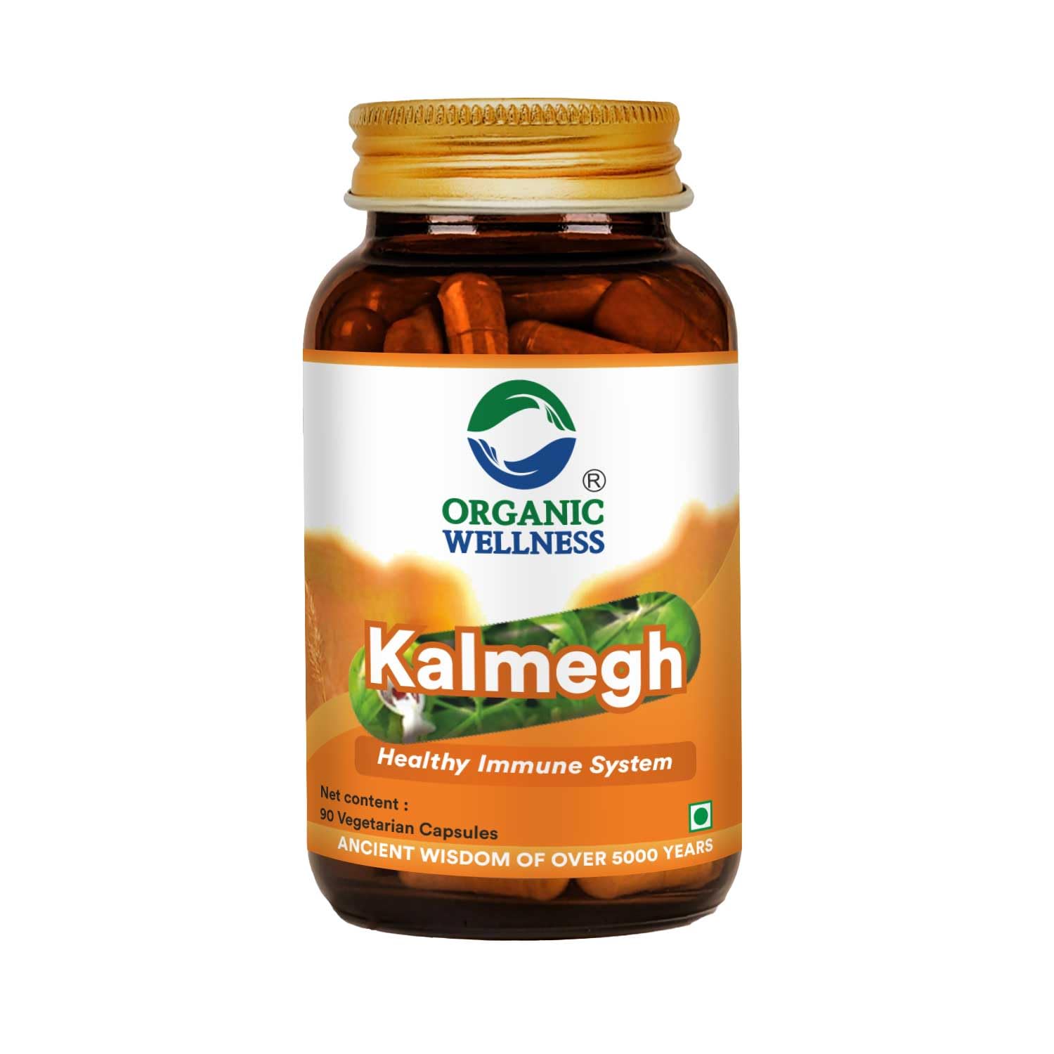 Organic Wellness Kalmegh Capsules - 90 Vegetarian Capsules