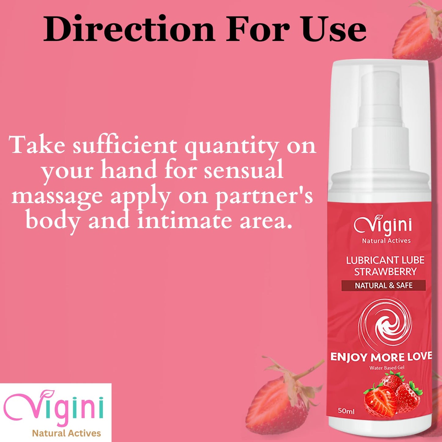 Vigini Lubricant Lube Water Based Gel Natural & Safe Enjoy - 50ml