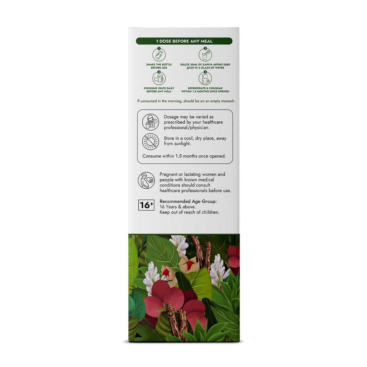 Kapiva Ayurveda Artho Sure Juice, 1 Liter | Joint Pain Relief | Ashwagandha, Rasna, Kutki, Guduchi And Other Herbs