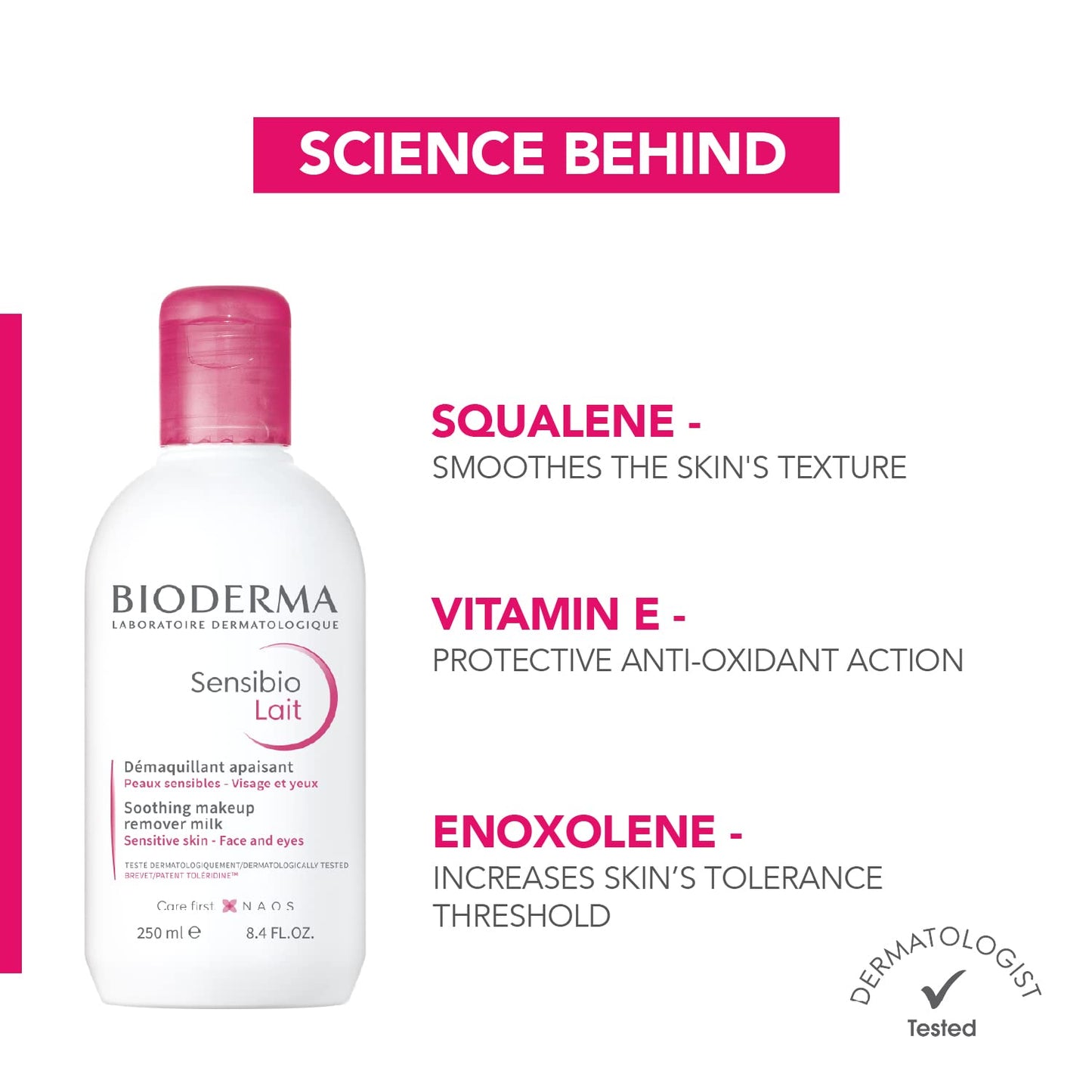 Bioderma Sensibio Lait Soothing Make Up Remover Milk - 250ml