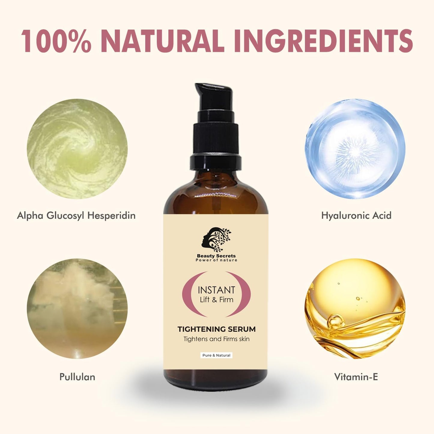 Beauty Secrets Instant Lift & Firm Tightening Serum - 30ml