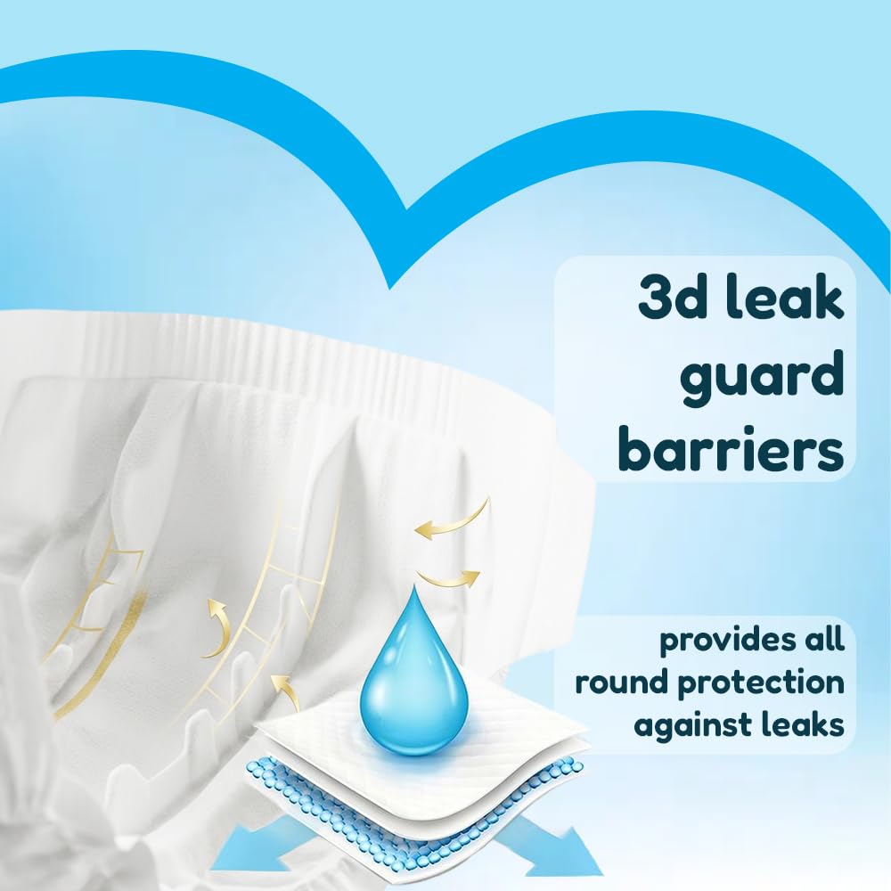 Baby Diaper Pants L Size | Deep Sleep Soft Gentle Fit | Ultra Absorbent & Skin Friendly | Wetness Indicator (Yellow to Blue) | Leak Protection Baby Pants | Pack of 1 | Ideal for 9–14 kg Babies