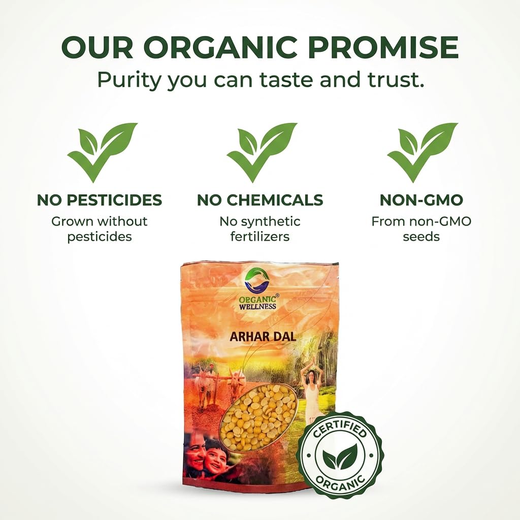 Organic Wellness Arhar Dal II Toor Dal - 450 grams