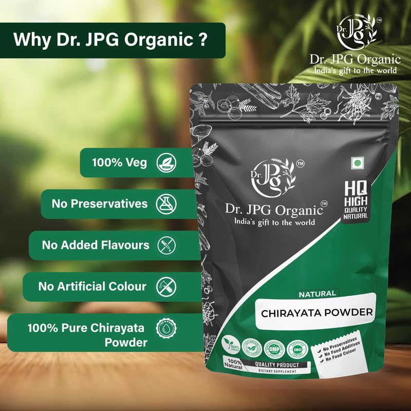 DR. JPG Organic Chirayata / Bitterstick Powder (200g) | Pure Swertia Chirata Powder