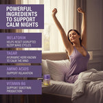 AYU Sleep Gummies with Melatonin 10mg, Tagar Root, Vitamin B6 & L-Tryptophan | Helps Relaxation & Natural restful Sleep | Strawberry Flavor | 60 Veg Gummies