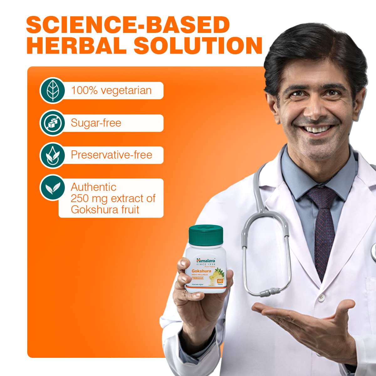 Himalaya Gokshura Ayurvedic Tablets For Men | Supports Stamina And Vigour - 60 Tablets