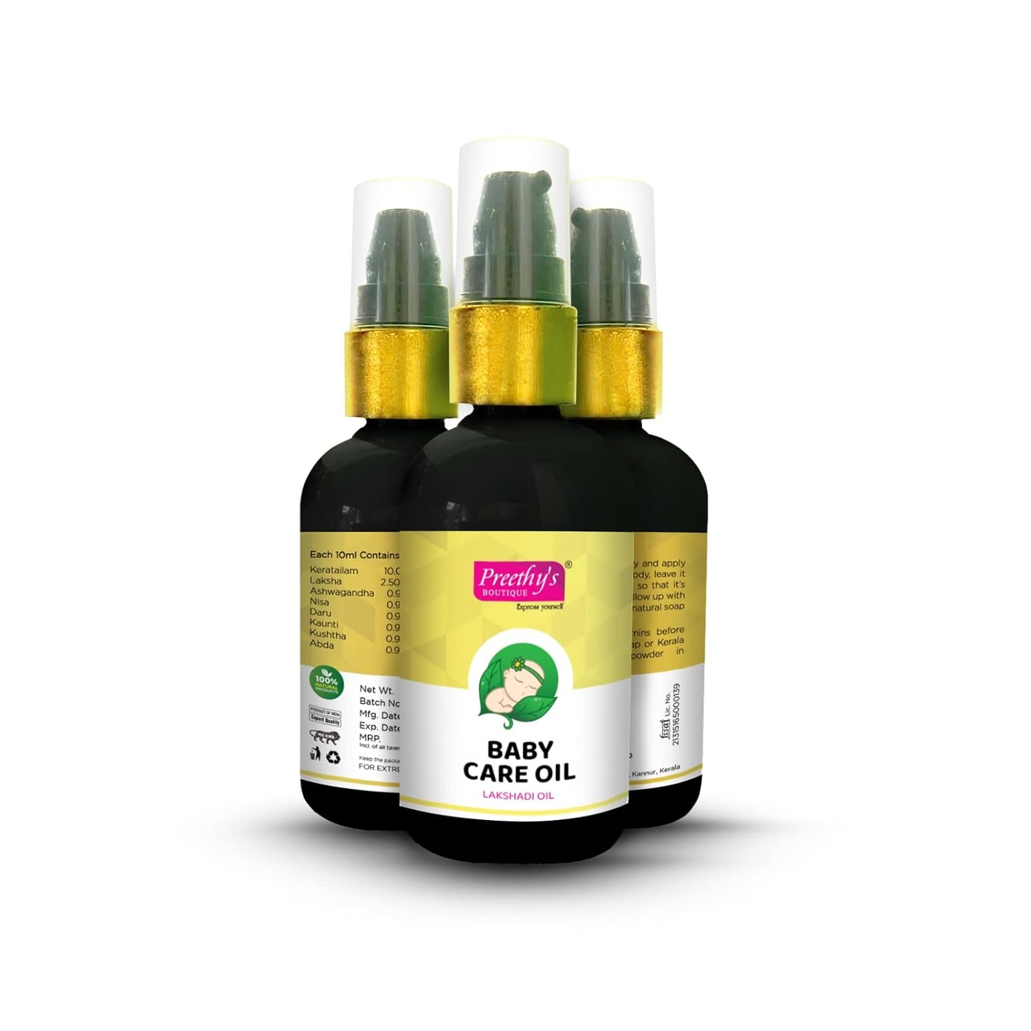 Preethy's Boutique Baby Care Oil (Lakshadi Oil) 100 ml