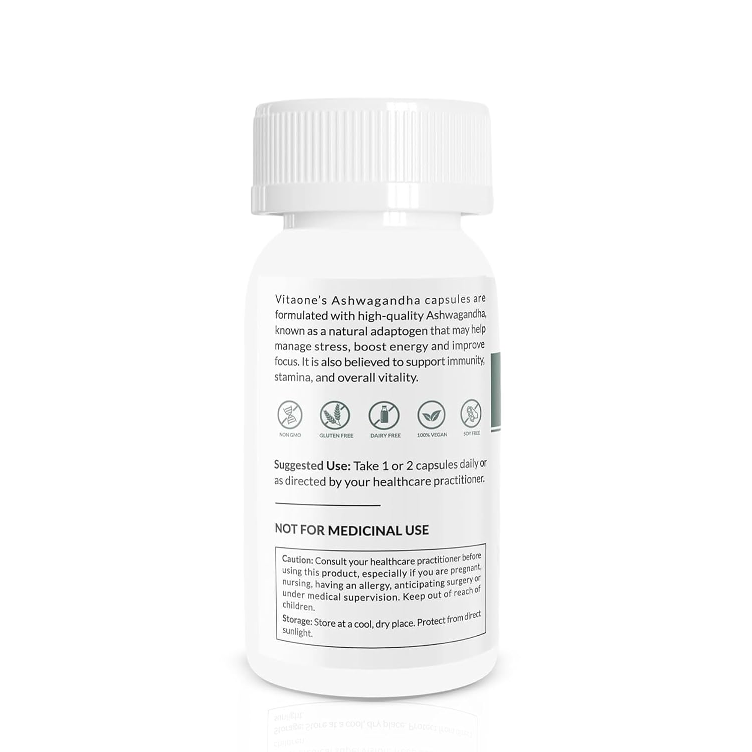 Vitaone Ashwagandha KSM-66® 600mg Capsule | Clinical Strength for Stress Relief, Energy & Stamina (60 Capsules)