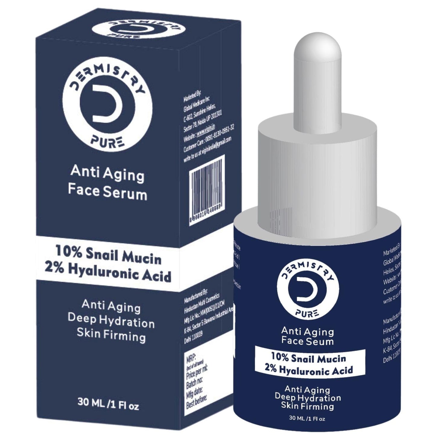 Dermistry Pure 2% Retinol 2% Hyaluronic Acid Anti Aging Face Serum