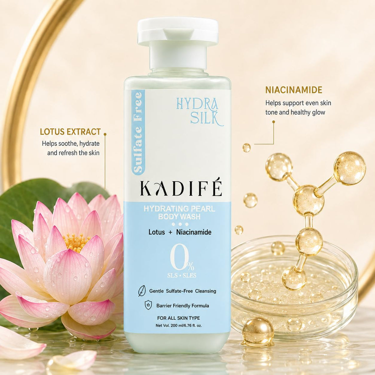Kadife Hydra Silk Pearl Body Wash (200ml)