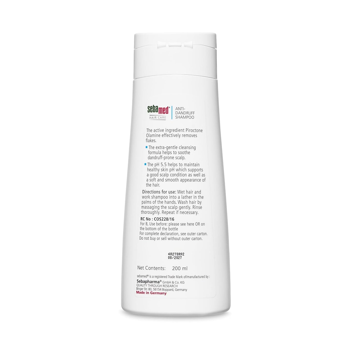 Sebamed Anti-Dandruff | Hair Care Shampoo | For Oily Hair & Dandruff Prone Scalp - 200ml