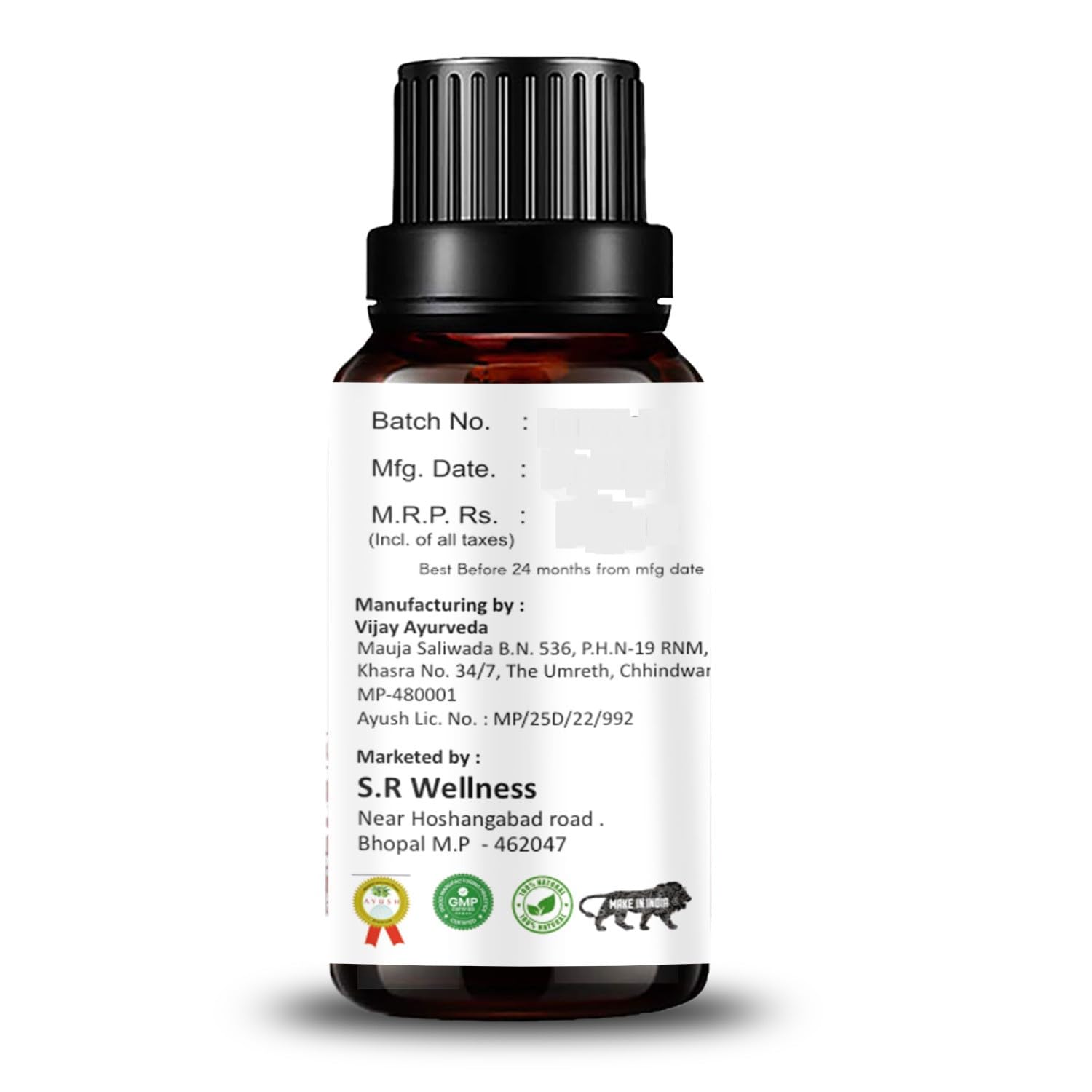 Vedavay Pure Ginger Oil - Therapeutic Grade Natural Massage & Body Care Extract, 30ml