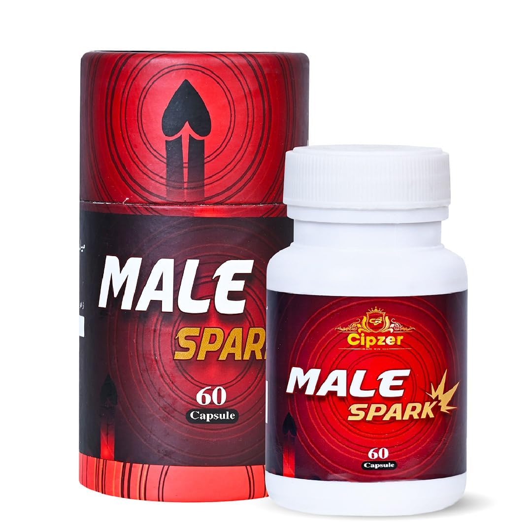 Cipzer Male Spark Capsules - Natural Peak Vitality & Endurance Support (60 Capsules)