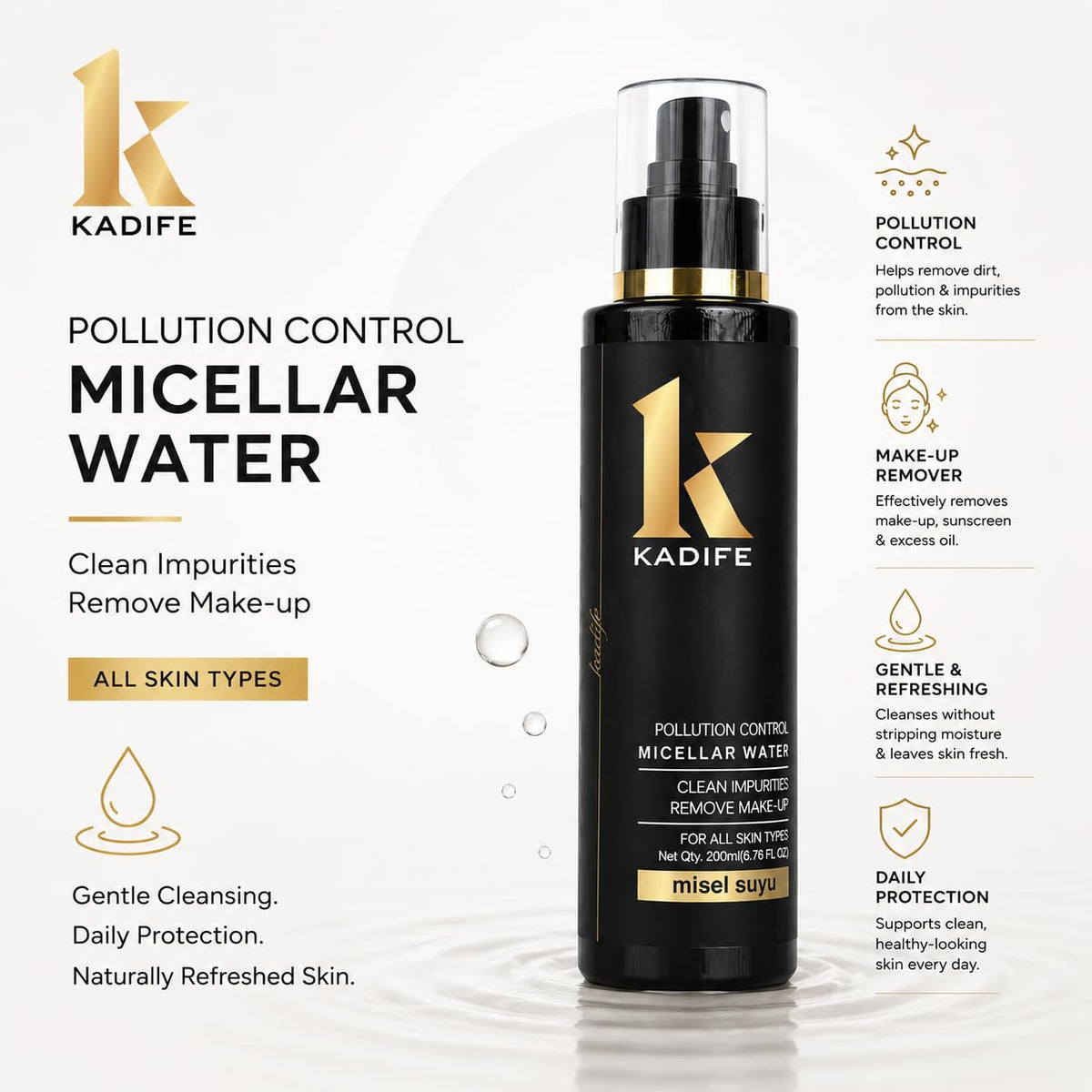 KADIFE Pollution Control Micellar Water (200ml)