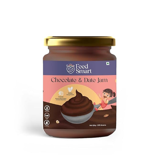Feed Smart Chocolate & Date Jam - The Most Luscious Chocolate and Date Jam - (225 g each)