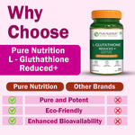 Pure Nutrition L-Glutathione Reduced – 30 Capsules | With Hyaluronic Acid, Vitamin E & Biotin | Skin Health Support